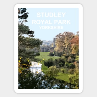 Studley Park, Fountains Abbey, Yorkshire. Travel poster Sticker